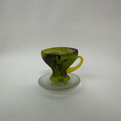 Green Glass Teacup by Kjell Engman for Kosta Boda, Sweden, 1980s-BGP-1764885