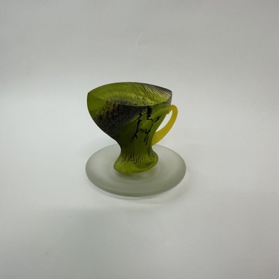 Green Glass Teacup by Kjell Engman for Kosta Boda, Sweden, 1980s-BGP-1764885