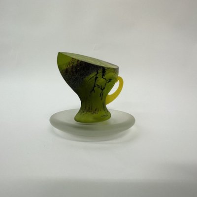 Green Glass Teacup by Kjell Engman for Kosta Boda, Sweden, 1980s-BGP-1764885