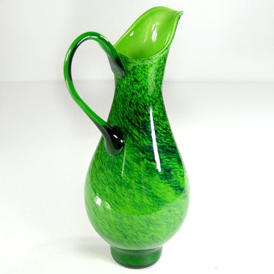 Green Glass Vase from Murano, 1970s-GIW-1162447