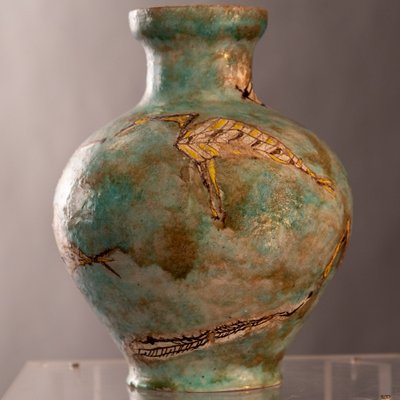 Green-Gray Stoneware Vase by Carlo Zauli-MAX-1269544