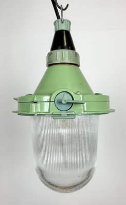 Green Industrial Pendant Light, Soviet Union, 1960s-CGF-1408497