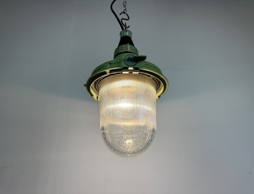 Green Industrial Pendant Light, Soviet Union, 1960s-CGF-1408497