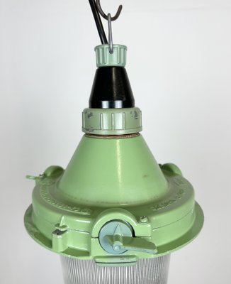 Green Industrial Pendant Light, Soviet Union, 1960s-CGF-1408497