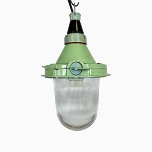 Green Industrial Pendant Light, Soviet Union, 1960s-CGF-1408497