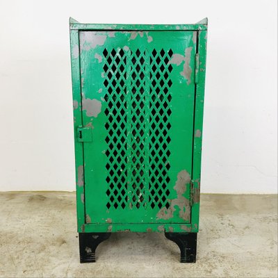 Green Industrial Steel Workshop Cabinet, 1930s-LCQ-1403556