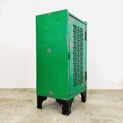 Green Industrial Steel Workshop Cabinet, 1930s-LCQ-1403556