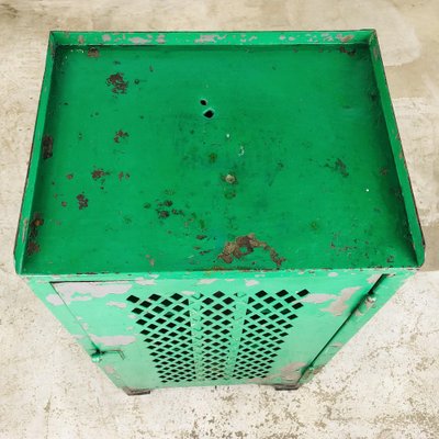 Green Industrial Steel Workshop Cabinet, 1930s-LCQ-1403556