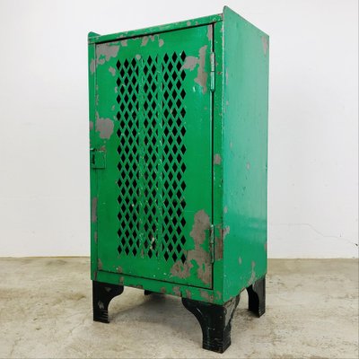 Green Industrial Steel Workshop Cabinet, 1930s-LCQ-1403556