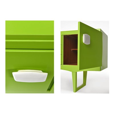 Green Lacquered Sideboard, 1970s-NQ-568938