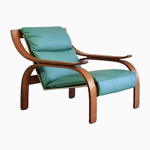 Green Leather Armchairs by Marco Zanuso for Arflex, 1960s, Set of 2-INL-726642