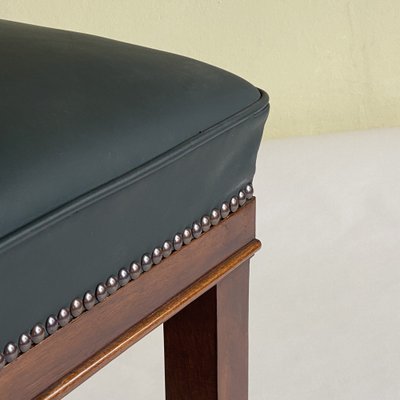 Green Leather Ottoman by Lajos Ludwig Kozma, Hungary, 1930s-HWV-1309849