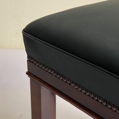 Green Leather Ottoman by Lajos Ludwig Kozma, Hungary, 1930s-HWV-1309849