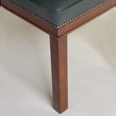 Green Leather Ottoman by Lajos Ludwig Kozma, Hungary, 1930s-HWV-1309849