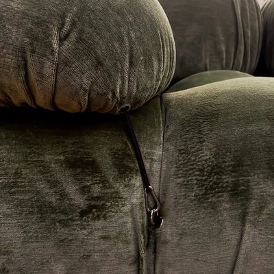 Green Linen Velvet Camaleonda Sofa by Mario Bellini for B&B Italia, 1972, Set of 2-RPH-1233432