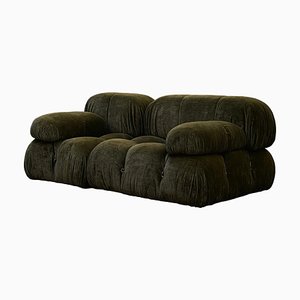 Green Linen Velvet Camaleonda Sofa by Mario Bellini for B&B Italia, 1972, Set of 2-RPH-1233432