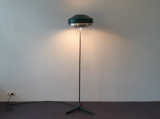 Green Metal Floor Lamp by Willem Hagoort for Hagoort Lamps, Netherlands, 1960s-NV-1014582