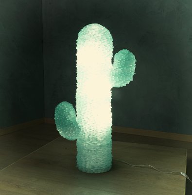 Green Murano Cactus Art Glass Round Floor Lamp, 1970s-UH-1091843