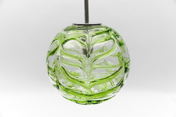 Green Murano Glass Ball Pendant Lamp from Doria Leuchten, 1960s-KQB-1742230