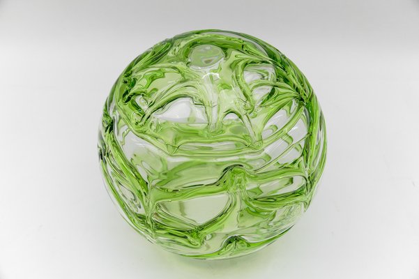 Green Murano Glass Ball Pendant Lamp from Doria Leuchten, 1960s-KQB-1742230