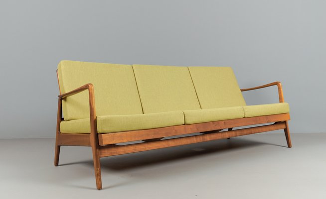 Green New Upholstery Adjustable Scandinavian Sofa, 1960s-KQB-1758431