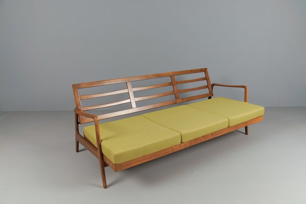 Green New Upholstery Adjustable Scandinavian Sofa, 1960s-KQB-1758431