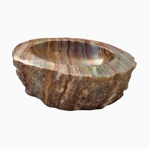 Green Onyx Marble Bowl Sculpture-TCS-1330497