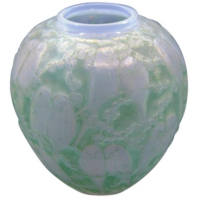 Green Perruches Vase by René Lalique, 1919-DFB-876910