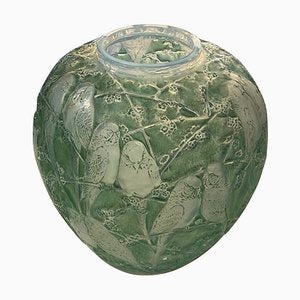 Green Perruches Vase by René Lalique, 1919-DFB-876910