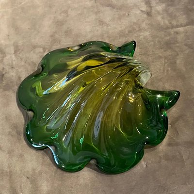 Green Sommerso Murano Glass Bowl by Seguso, Italy, 1970s-NMK-1305217