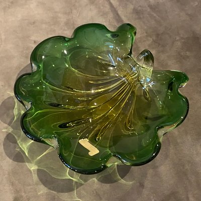 Green Sommerso Murano Glass Bowl by Seguso, Italy, 1970s-NMK-1305217