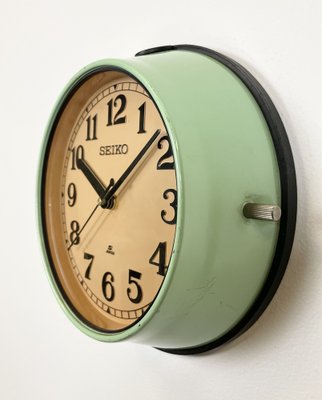 Green Wall Clock from Seiko Navy, 1970s-CGF-1169785