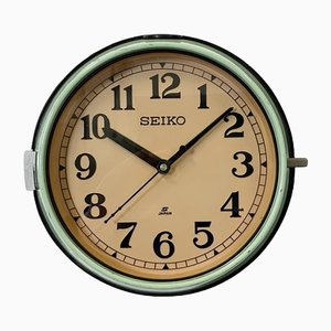 Green Wall Clock from Seiko Navy, 1970s-CGF-1169785