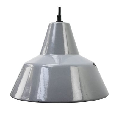 Grey Enamel Vintage Industrial Hanging Lamp from Philips-BLS-821521