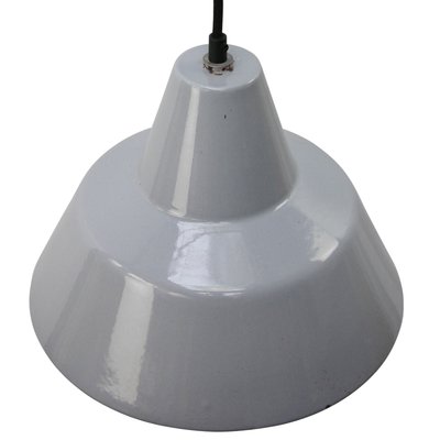 Grey Enamel Vintage Industrial Hanging Lamp from Philips-BLS-821521