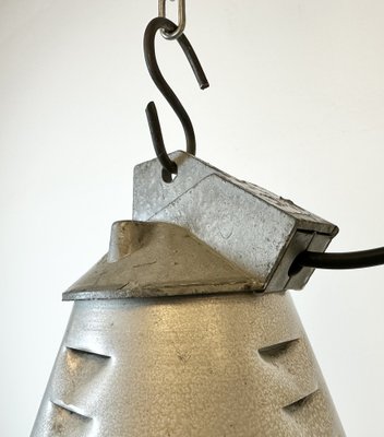 Grey Industrial Aluminium Cage Pendant Lamp, 1970s-CGF-1746393