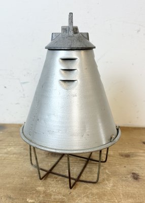 Grey Industrial Aluminium Cage Pendant Lamp, 1970s-CGF-1746393