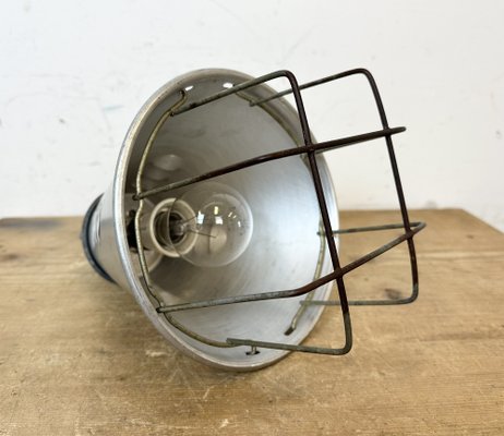 Grey Industrial Aluminium Cage Pendant Lamp, 1970s-CGF-1746393