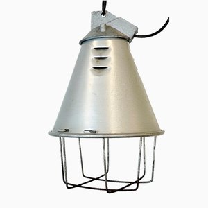 Grey Industrial Aluminium Cage Pendant Lamp, 1970s-CGF-1746393