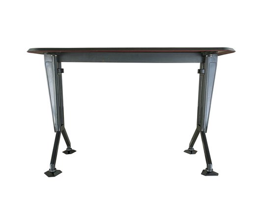 Grey Metal & Pagwood Low Desk/Console by BBPR for Olivetti Synthesys, 1963-RD-1823608