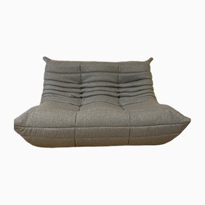 Grey Microfiber Togo 2-Seater Sofa by Michel Ducaroy for Ligne Roset-LRD-1702776