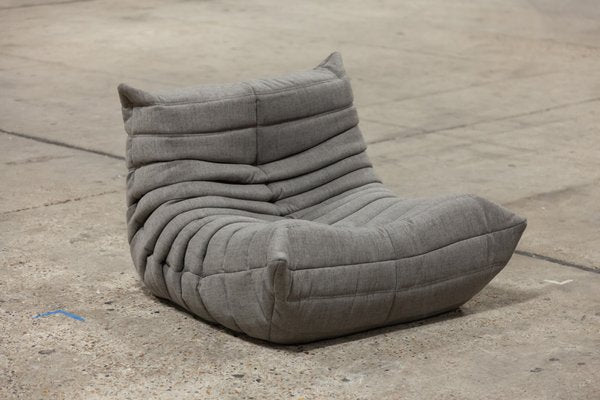 Grey Microfiber Togo Lounge Chair by Michel Ducaroy for Ligne Roset-IXA-1799000