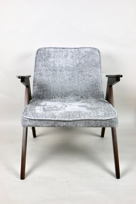 Grey Silver Bunny Armchair by Józef Chierowski, 1970s-UJQ-1057302