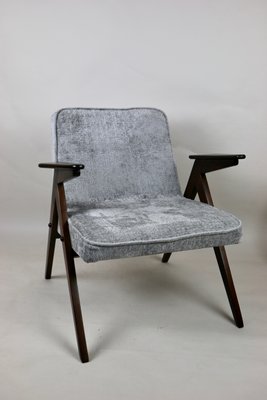 Grey Silver Bunny Armchair by Józef Chierowski, 1970s-UJQ-1057302