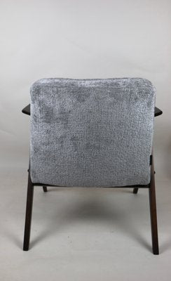 Grey Silver Bunny Armchair by Józef Chierowski, 1970s-UJQ-1057302