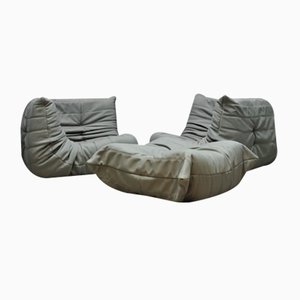 Grey Togo Living Room Set from Ligne Roset, Set of 3-HDZ-1754223