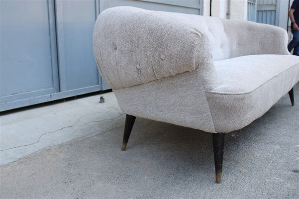 Grey Velvet Sofa by Guglielmo Ulrich, Italy, 1950s-EH-1318636