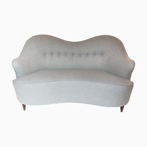 Grey Wool Two Seater Sofa in the Style of Finn Juhl, Italy, 1950s-UZ-1124909