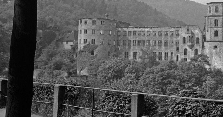 Grosse Scheffelterrasse Terrace to Castle, Heidelberg Germany 1938, Printed 2021-DYV-990651