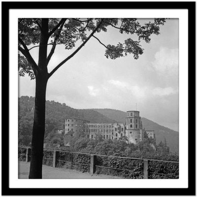 Grosse Scheffelterrasse Terrace to Castle, Heidelberg Germany 1938, Printed 2021-DYV-990651